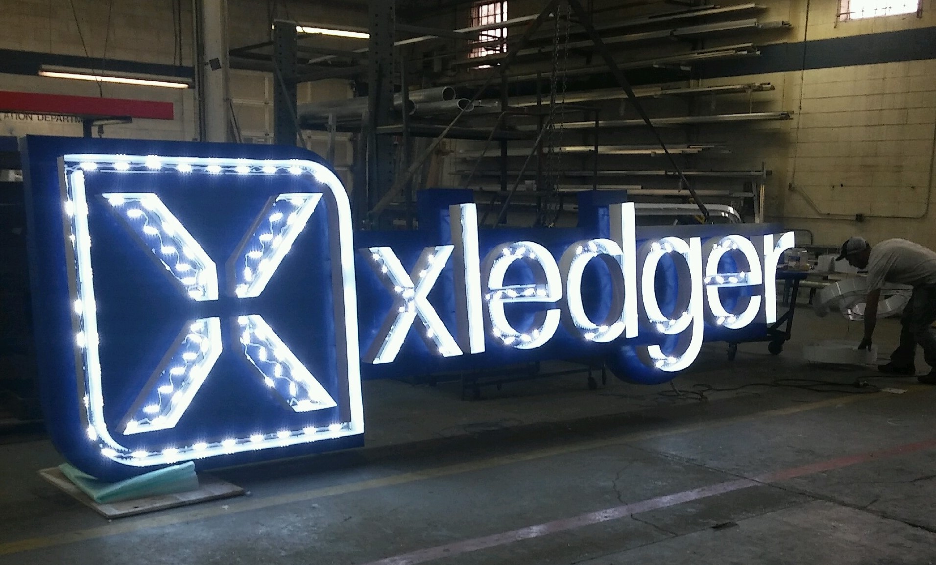 Xledger sign designed by Gordonsigns